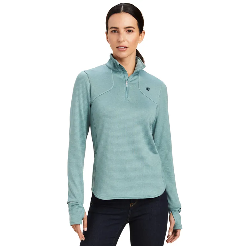 Ariat Women's Gridwork 1/4 Zip Baselayer - Arctic